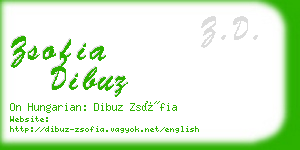 zsofia dibuz business card